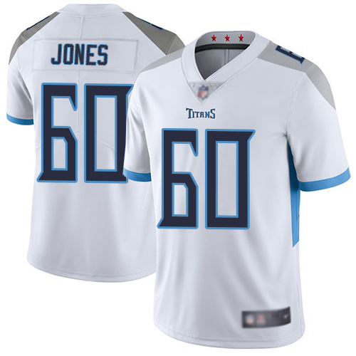 Tennessee Titans Limited White Men Ben Jones Road Jersey NFL Football #60 Vapor Untouchable->youth nfl jersey->Youth Jersey